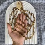 گردنبند زنجیر بیضی پیچ خورده