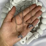 گردنبند دولاین دم وال نگینی