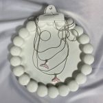 گردنبند دم وال صورتی