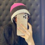 کلاه بافت سه رنگ
