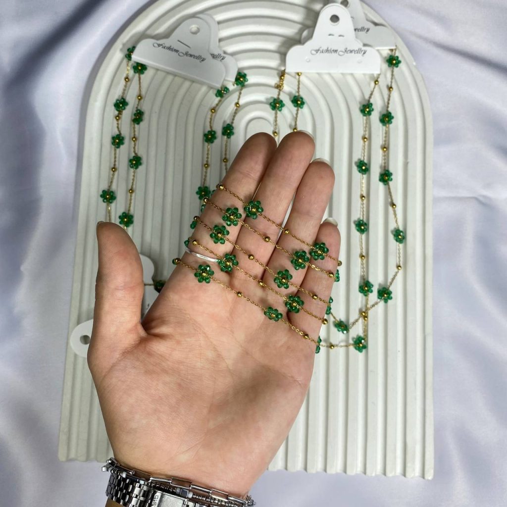 گردنبند منجوقی گل