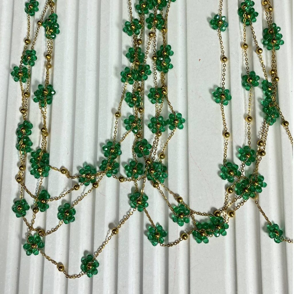 گردنبند منجوقی گل