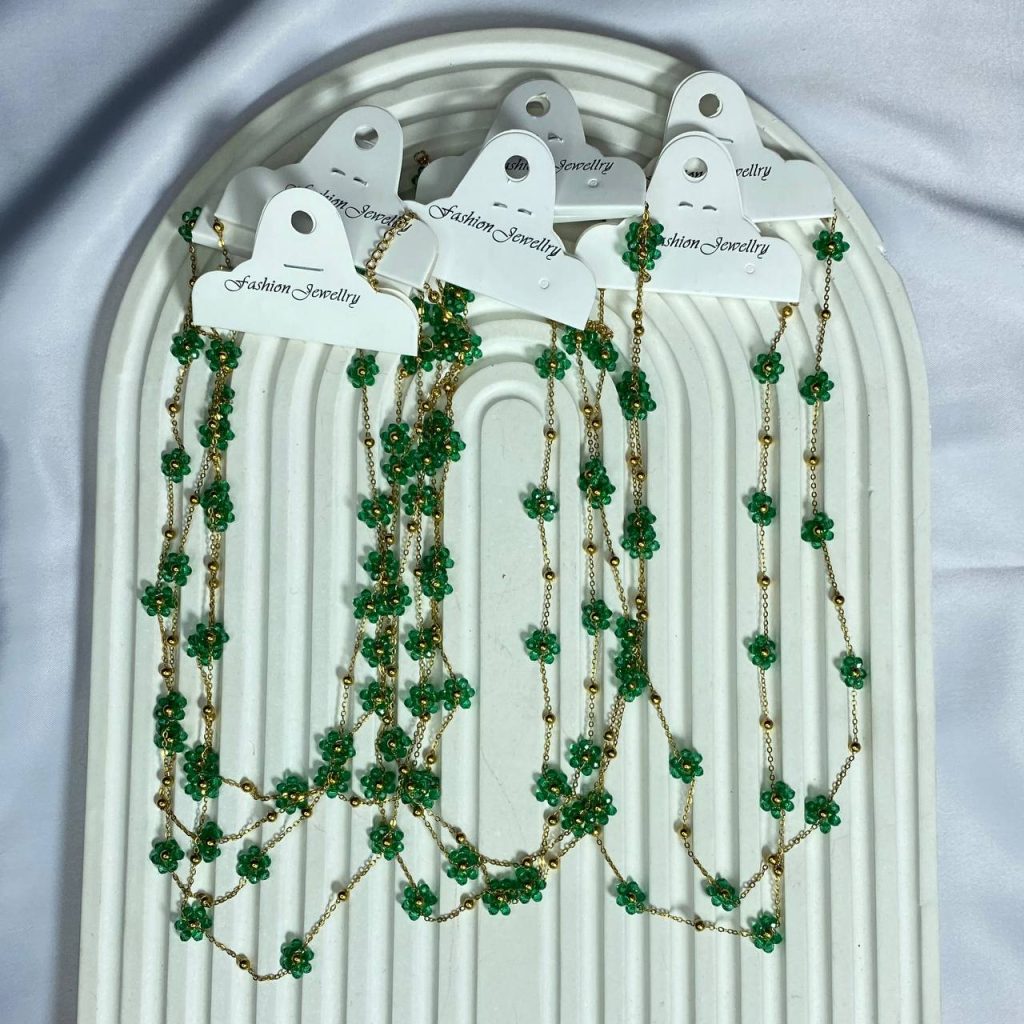 گردنبند منجوقی گل