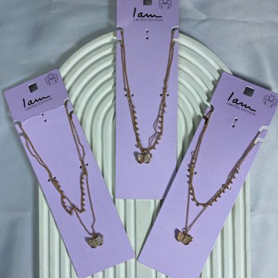 گردنبند دولاین پروانه