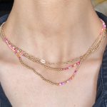 گردنبند سه لاین مهره ای