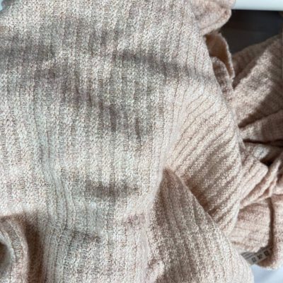 شال رینگی pink beige بافت زیر و رو