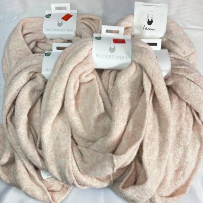 شال رینگی بافت pink beige ساده