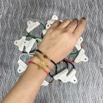 دستبند طنابی پلاک دار
