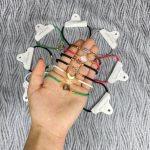 دستبند طنابی پلاک دار