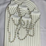گردنبند گل بابونه نقره ای