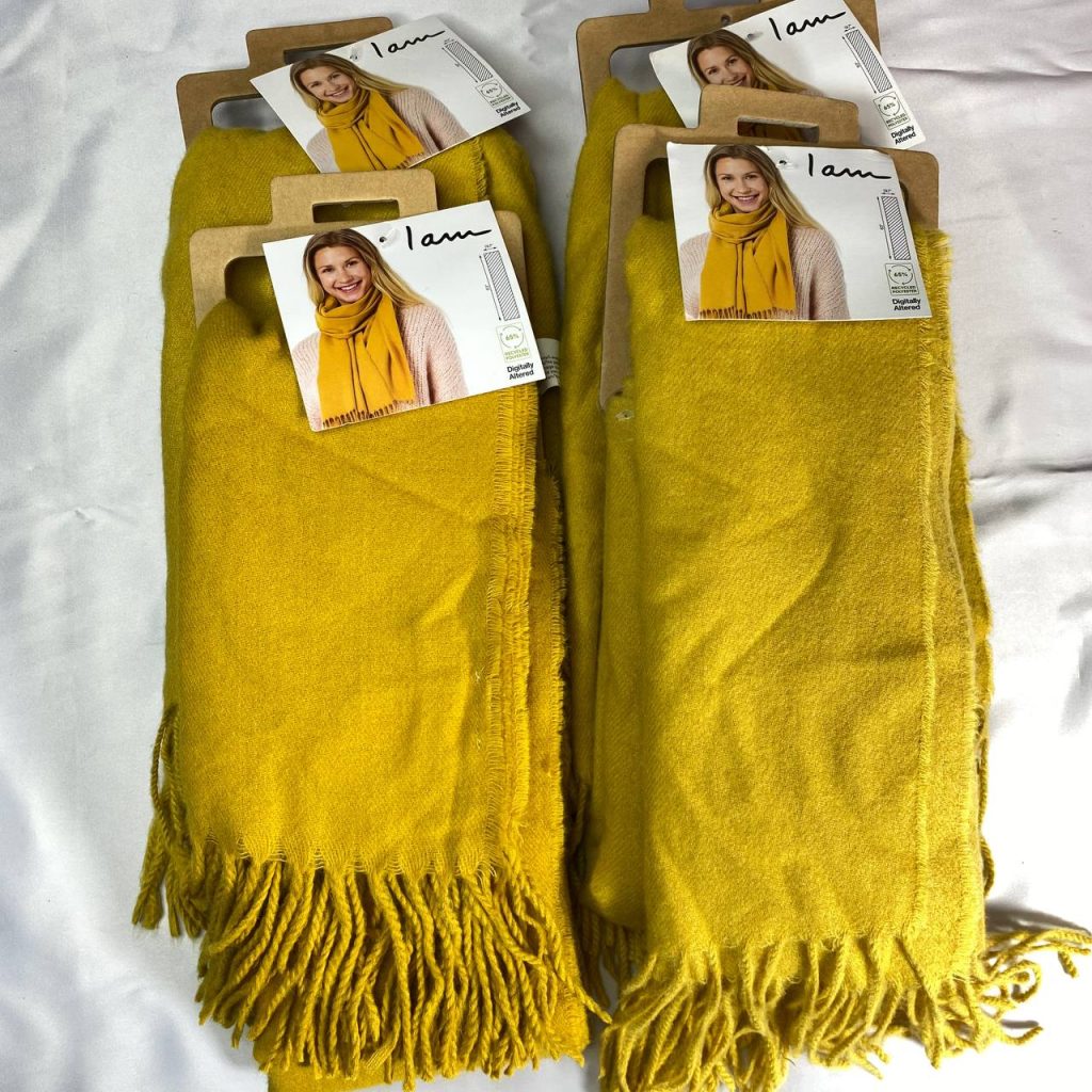 شال موهر ساده خردلی