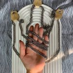 گردنبند کوبایی نقره ای