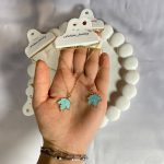 گردنبند برگ فیروزه ای