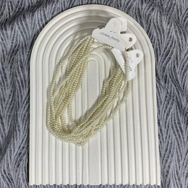 گردنبند مروارید ساده سایز کوچک