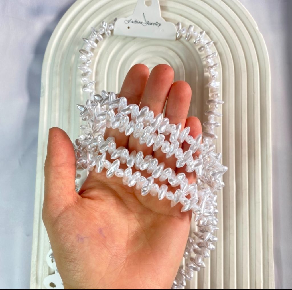 گردنبند مرواریدی طرح عاج