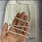 گردنبند مرواریدی چارم پاپیون استیل