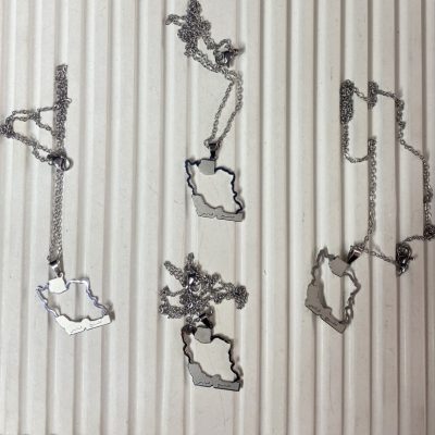 گردنبند ایران طرح خلیج فارس استیل