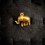 پلاک استیل فیل طلایی و نقره ای