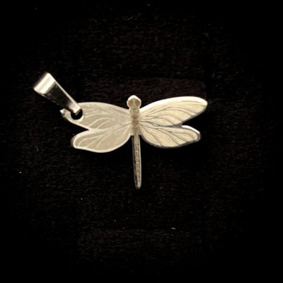 پلاک استیل نقره ای سنجاقک کد 111