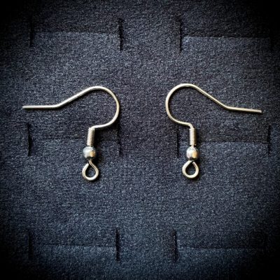 پایه گوشواره استیل نقره ای کد 101