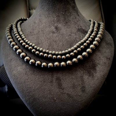 گردنبند مرواریدی مشکی سایزبندی