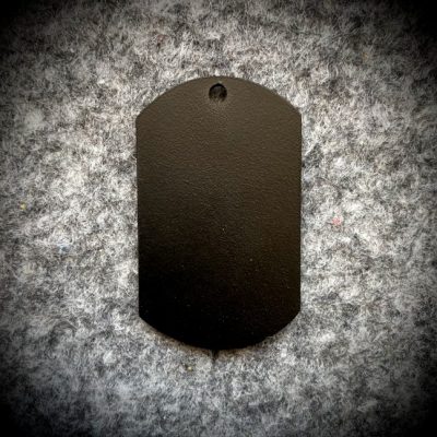 پلاک استیل مشکی حک چهره یا متن دلخواه 107