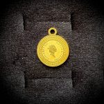 پلاک استیل الیزابت حک دو طرفه طلایی و نقره ای