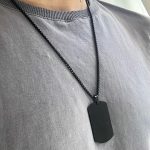 پلاک استیل مشکی حک چهره یا متن دلخواه 107