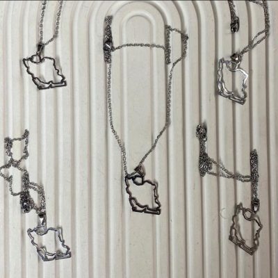 گردنبند ایران طرح فِرِیم استیل کد 102