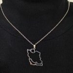 گردنبند ایران طرح فِرِیم استیل کد 102