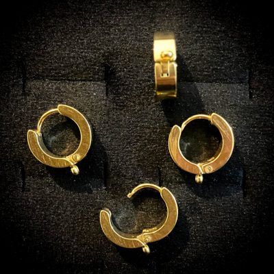 پایه گوشواره استیل طلایی کد 110