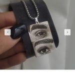 پلاک استیل حک چهره یا متن دلخواه مستطیل 110