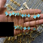 گردنبند ونکلیف استیل رنگ ثابت رنگ بندی کامل کد
