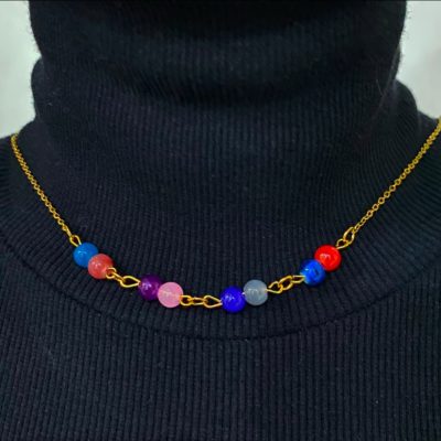 گردنبند زنجیر و مهره