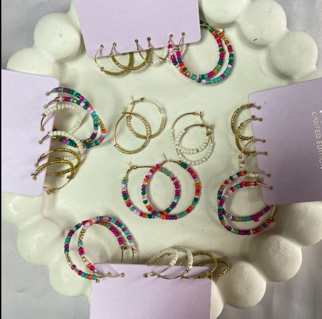 پک گوشواره سه عددی مهره ای
