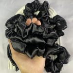 کش مو اسکرانچی ساتن مشکی