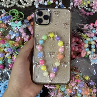 آویز موبایل مهره ای قلب