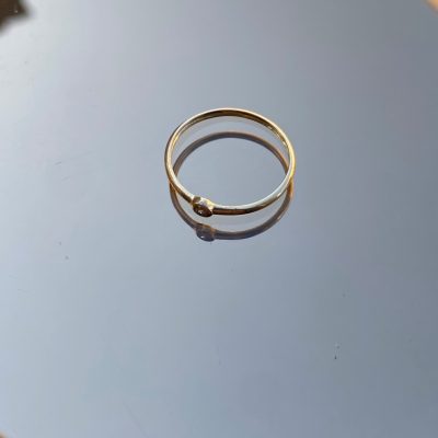 انگشتر نقره تک نگین آبکاری طلا