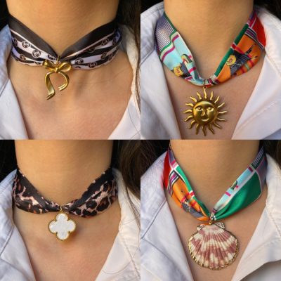 گردنبند ( چوکر پارچه ای ساتن )