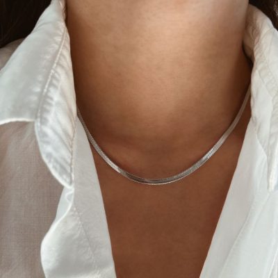 گردنبند استیل ماری 4m نقره ای