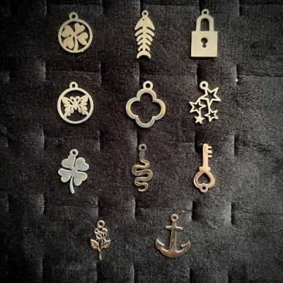 پلاک استیل مینیمال نقره ای  کد 104 عمده