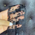 هد بند تابستانه توری طرح شکوفه دور حاشیه