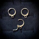 پایه گوشواره عمده استیل طلایی و نقره ای کد 104