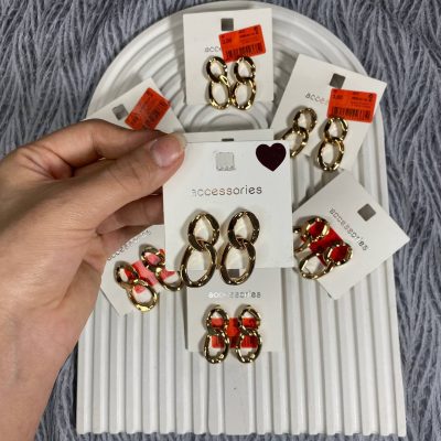 گوشواره اینترلاک طلایی