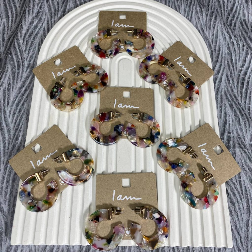 گوشواره رزینی دایره