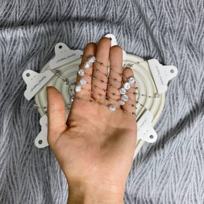 دستبند مروارید گوی دار