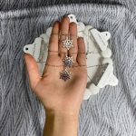 گردنبند دانه برف قلبی