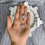 گردنبند قلب نگینی