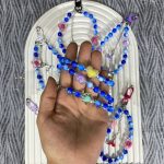 آویز موبایل مهره ای آبی