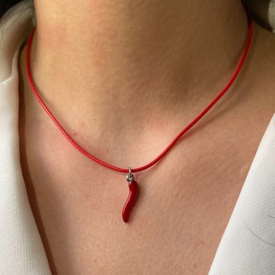 گردنبند فلفل کد 102 بند چرم